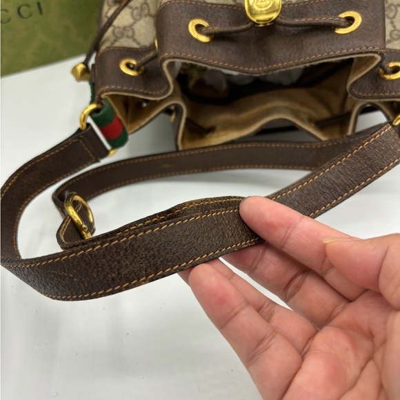 Gucci Leather Vintage Bucket bag Very good condition Brown, Leather - Picture 8 of 15
